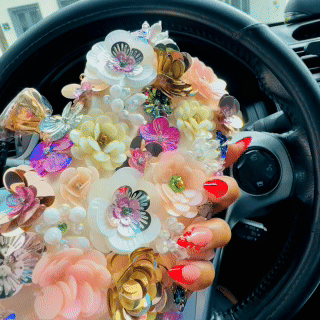 3D Floral Clutch GIF