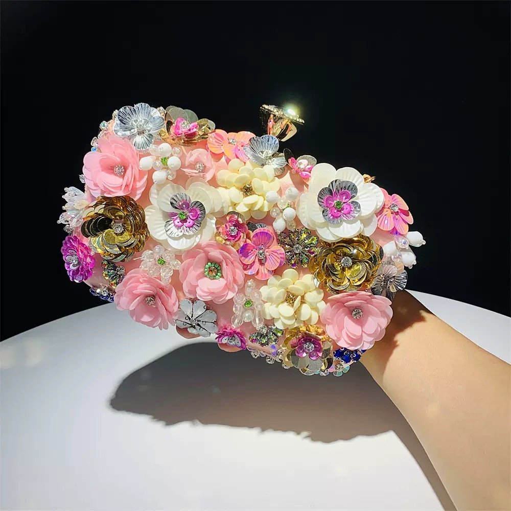 3D Floral Clutch Purse — View 2