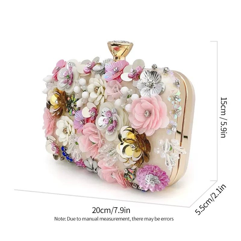3D Floral Clutch Purse — View 5