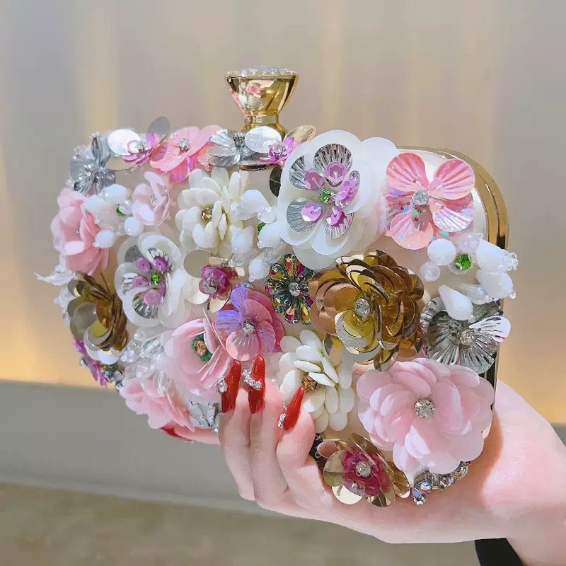 3D Floral Clutch Purse — View 6