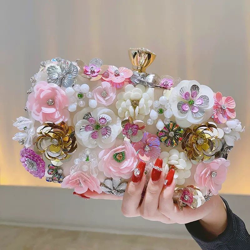 3D Floral Clutch Purse — View 7
